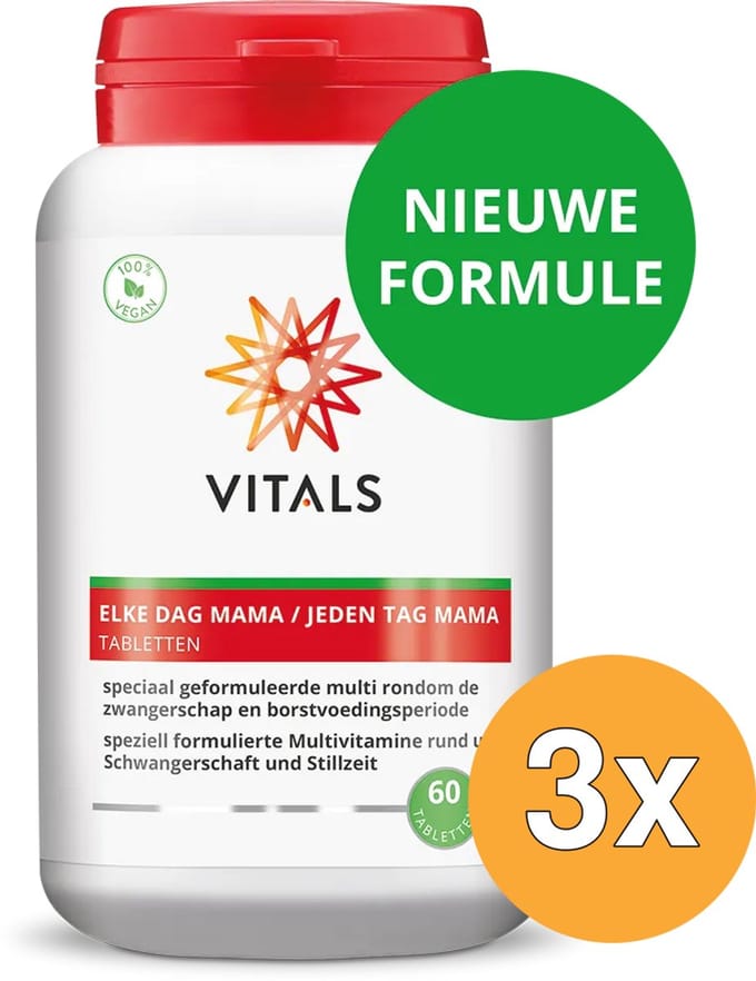 3x Vitals Elke Dag Mama (60 tabletten)