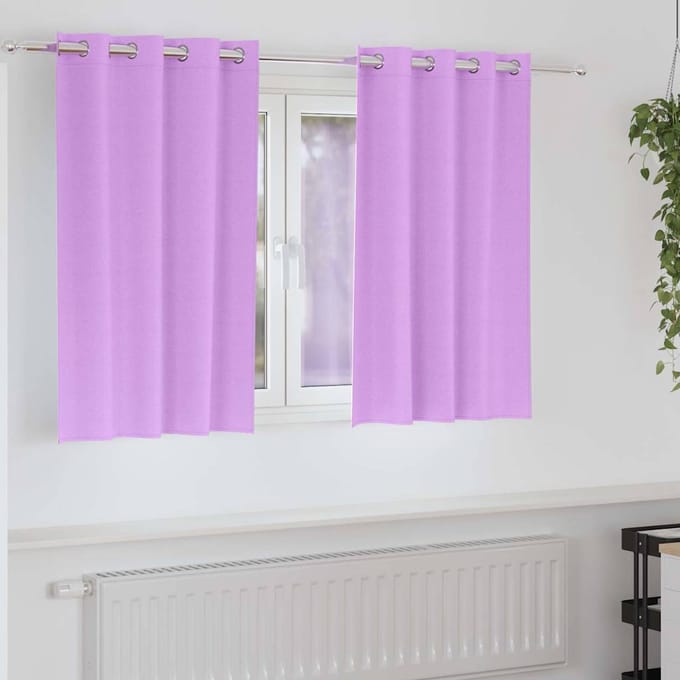 vidaXL - Blackout - Gordijnen - met - Ringen - 2 - st - Paars - 140 - x - 140 - cm - Polyester