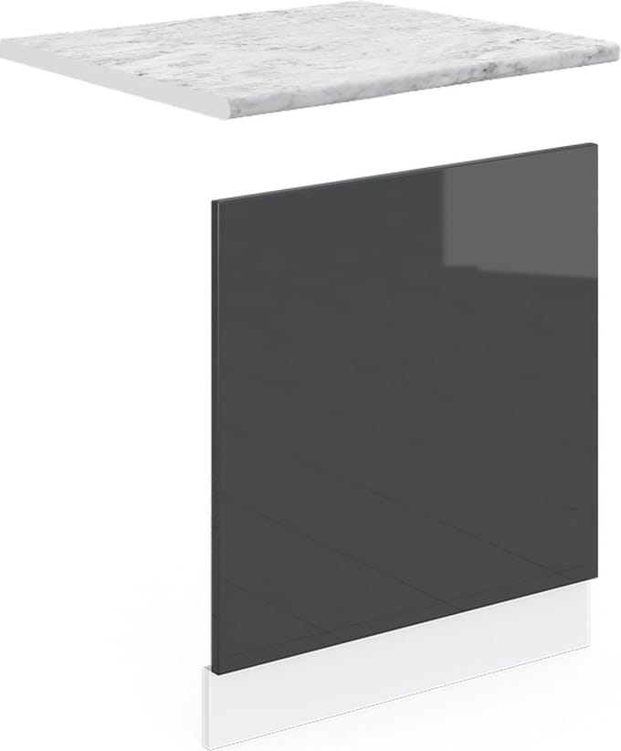 Vicco R-Line Frontpaneel – 60 cm, WB Marmer Antraciet Hoogglans