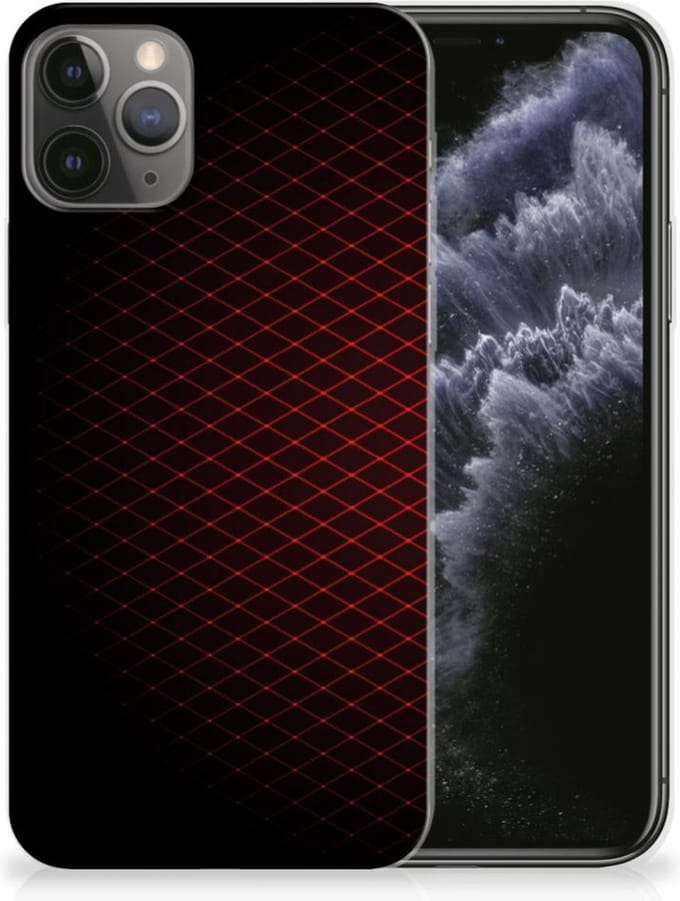 Apple iPhone 11 Pro TPU bumper Geruit Rood
