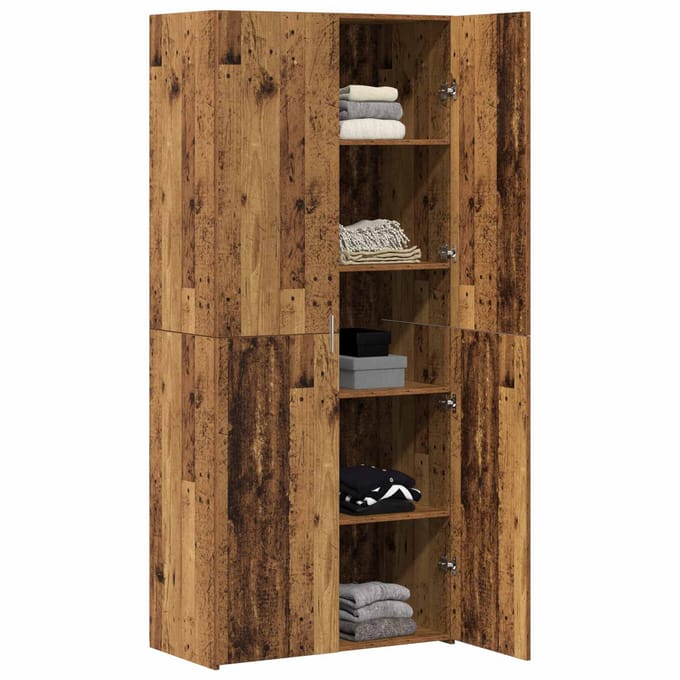 vidaXL - Highboard - Oudhout - 80 - x - 42 - x - 185 - cm