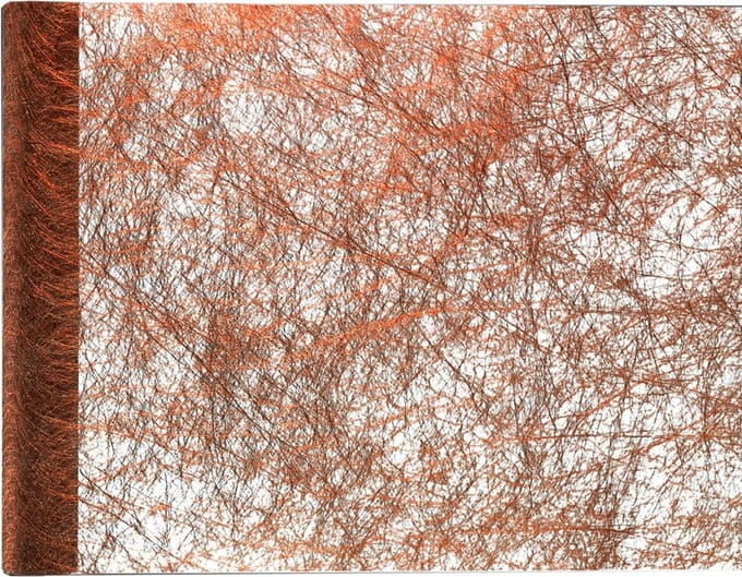 Santex Tafelloper op rol XL - metallic koper glans - 30 x 2500 cm - non woven polyester