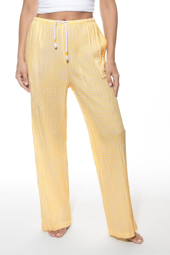 Lange broek Serie Vichy Dream Lemon Butterfly