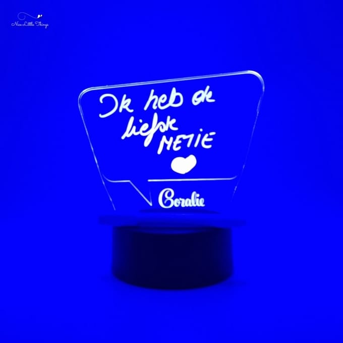 [Nice Little Things] - Gepersonaliseerde RGB LEDlamp - Tekenen met Licht - Tekstballon