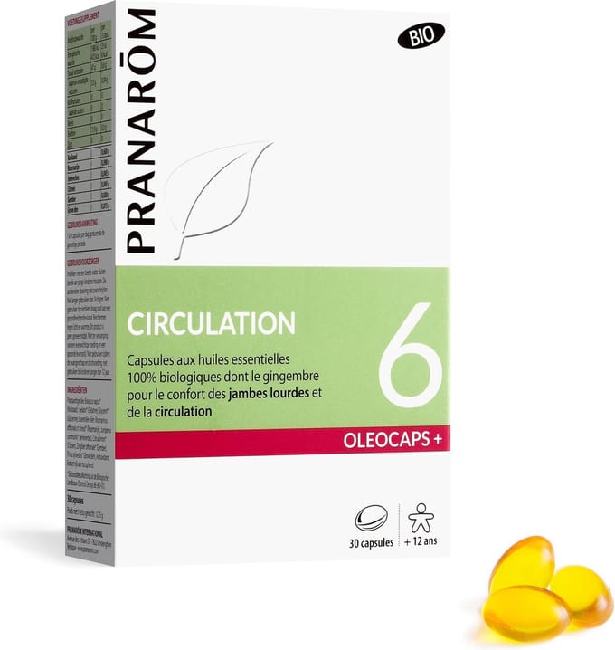 Pranarom - Oleocaps nr. 6 - Bloedsomloop - Bio - 30 capsules