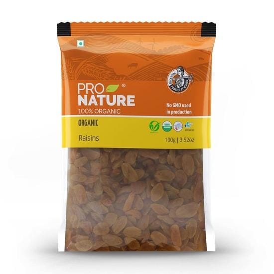 Raisins secs 100 % biologiques Pro Nature, 100 g yellow