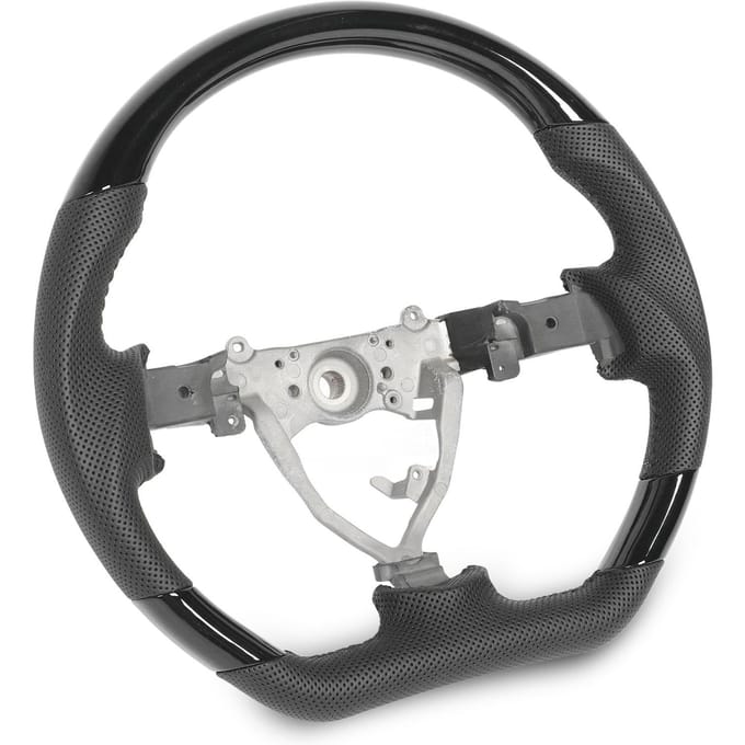 Hydro ?Volant Plongé Cuir Perforé Fond Plat Coutures Noires pour FJ Cruiser 2007 à 2017