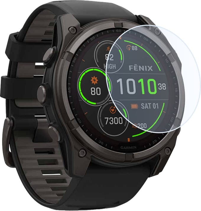 Screenprotector Geschikt voor Garmin Fenix 8 Solar (51 mm) Screenprotector Tempered Glass Beschermglas - Screenprotector Geschikt voor Garmin Fenix 8 Solar Screen Protector