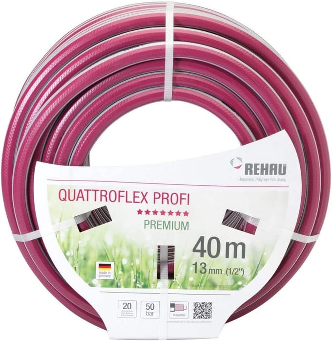 Flexibele Tuinslang 13 mm (1/2 inch) 40 Meter - Quattroflex Profi Kwaliteit