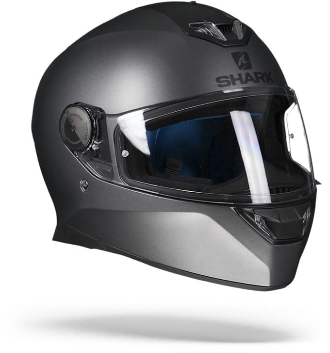SHARK SKWAL 2.2 BLANK Motorhelm integraalhelm Mat Antraciet Mat - Maat XS