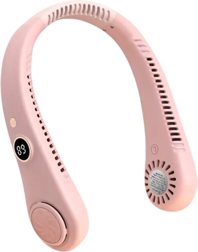 Bovista Nekventilator - Draagbare Gezichtsventilator - Neck Fan - Met Koeling - Hals - Hoofd - Roze - Ventilator