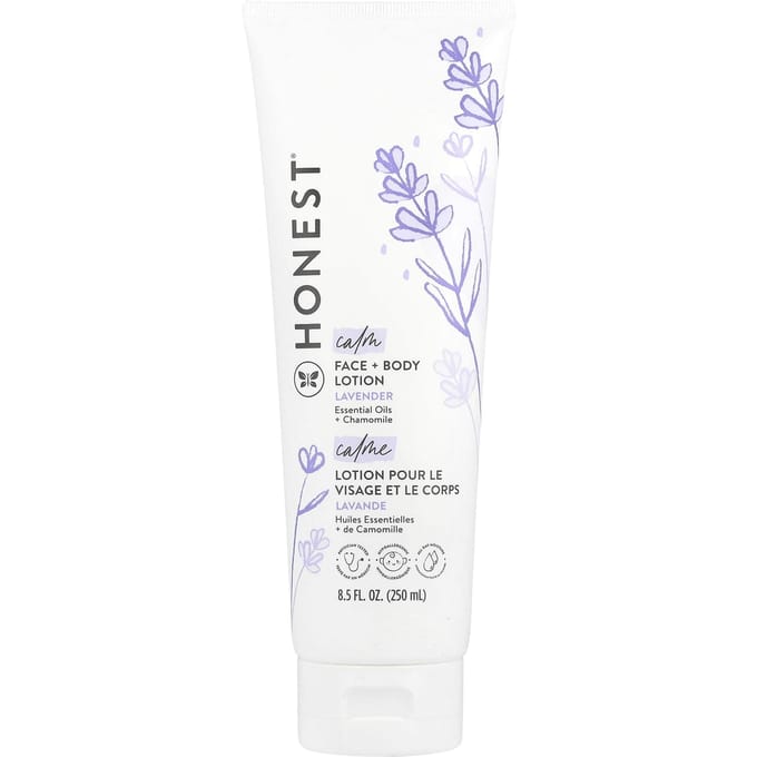 The Honest Company, Lotion Visage + Bébé Vraiment Apaisante, Lavande, 8,5 fl oz (250 ml) white