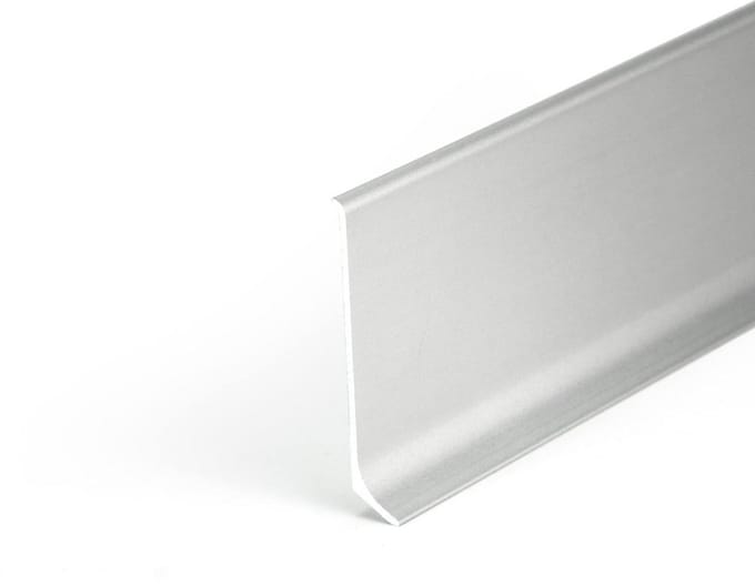 Aluminium Plint 100mm Hoog - Zilver Geanodiseerd - 10 Meter Set