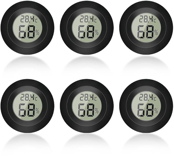 Digitale Thermometer Hygrometer Set van 6 - LCD Temperatuur- en Vochtmeter voor Binnengebruik
