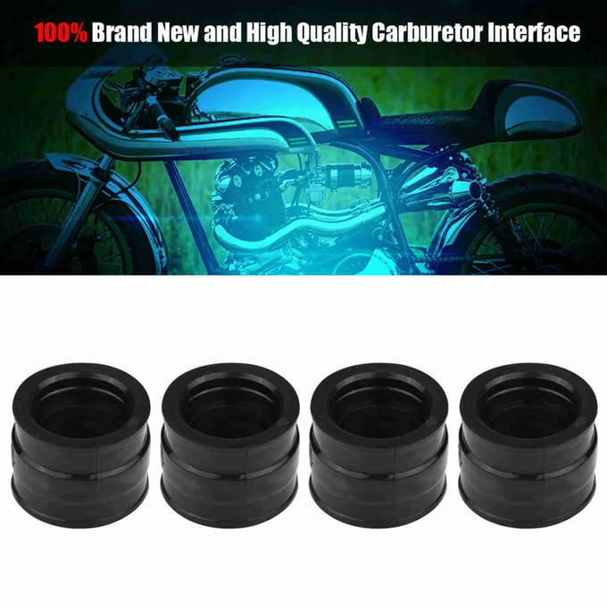 4 stuks Motorfiets Carburateur Interface Adapter voor Honda CB650 RC0305 7982 black