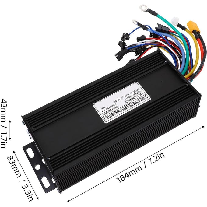 40A Elektrische Scooter Controller Sinusgolf 3 Modus Controller voor 1500W 2000W Borstelloze Motor black