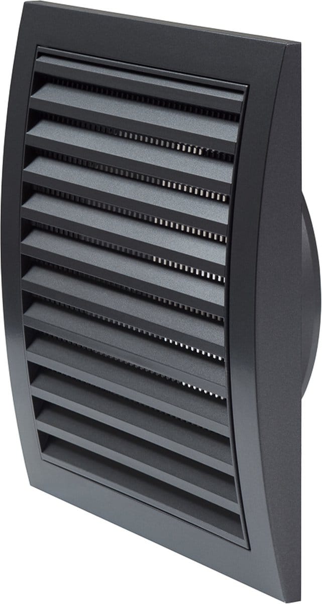 Paneir Airdesigns- ABS - 190 X 190 mm - aansluitbus  Ø 125 mm - net - zwart