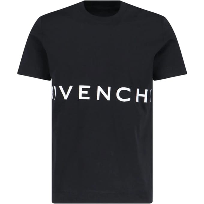 Oversized zwart T-shirt met Givenchy-geborduurd logo