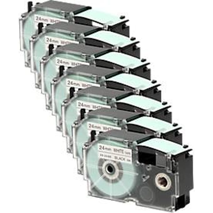 CASIO® voordeelpakket labeltape XR-24WE1 24 mm, 6 + 1 GRATIS