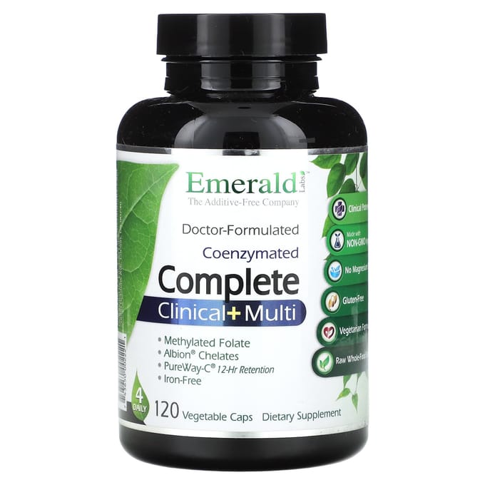 Emerald Laboratories, Co-enzymatisch Compleet Klinisch + Multi, 120 Plantaardige Capsules