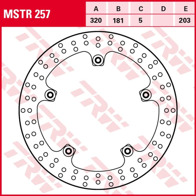 Remschijf TRW MSTR257, 1 Stuk