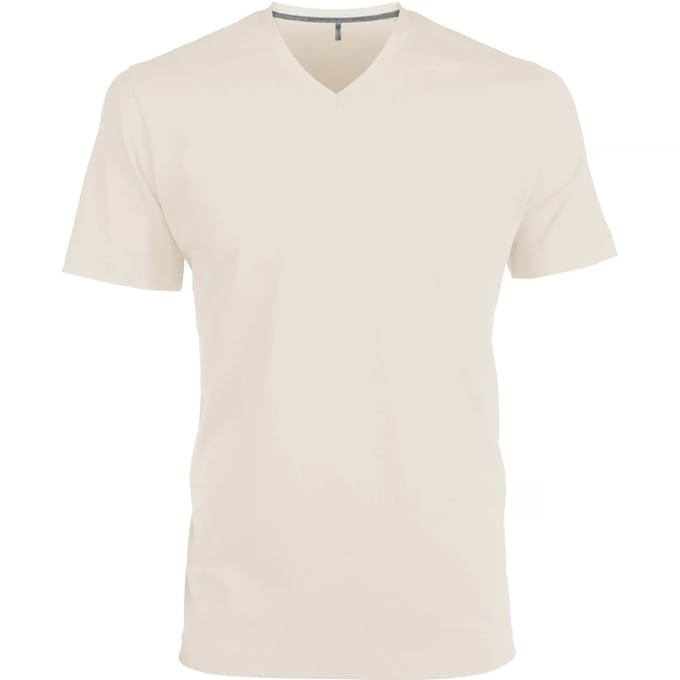 Kariban T-shirt V-hals korte mouwen K357 - Light Sand - XXL