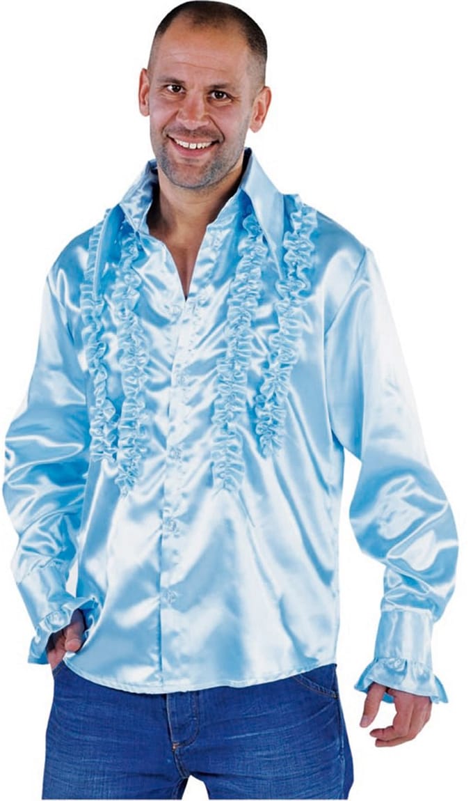 Magic By Freddy Verkleedblouse Rouches Heren Polyester Blauw Mt Xxl