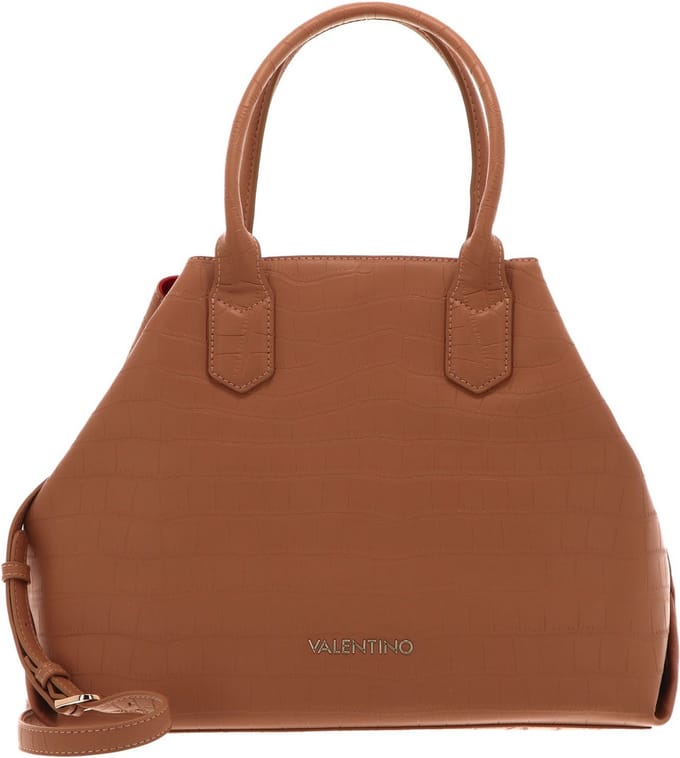 VALENTINO Schoudertas Juniper Tote Bag Cuoio / Rosso Bruine