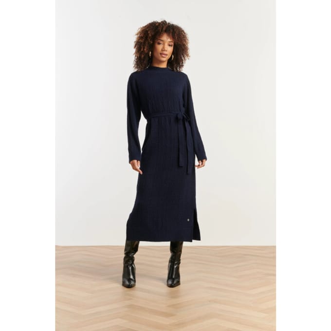 Smashed Lemon Damesgebreide maxi jurk |
