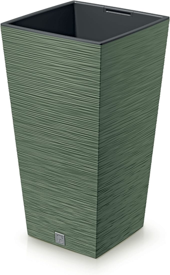 Prosperplast Furu Square - Bloempot Hoog Vierkant- 30x30x55cm aardgroen