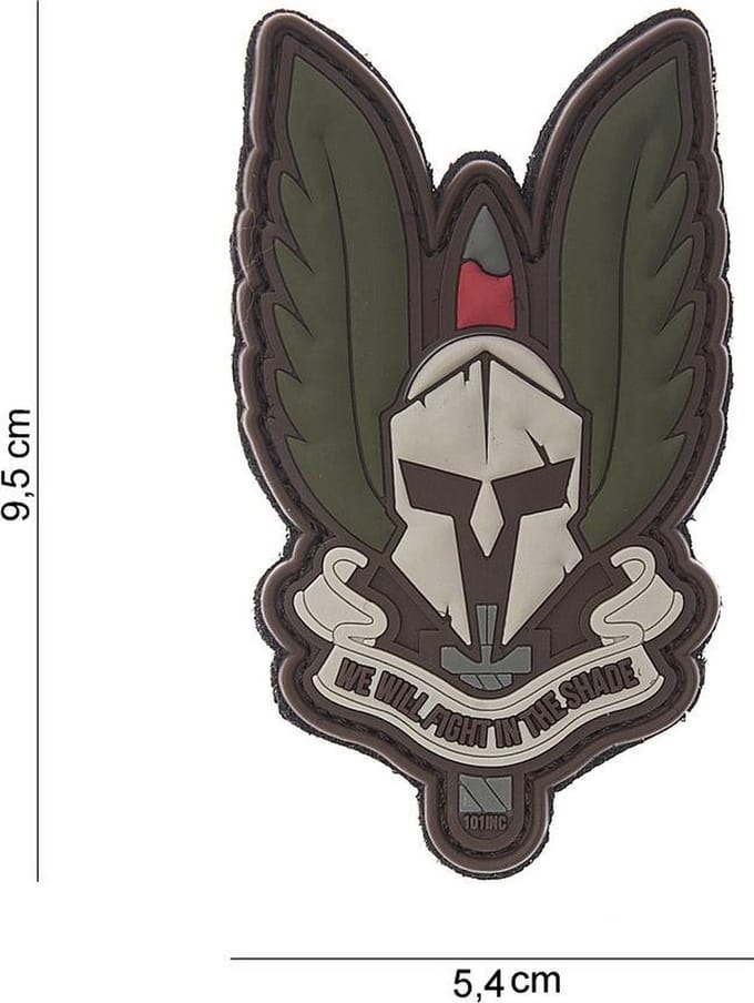 101 Inc Embleem 3D Pvc Spartan Grijs Groen  10097