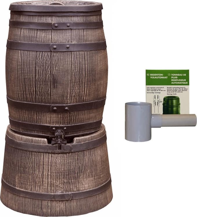 Roto - Regentonset Roto 50 liter + voet + vulautomaat