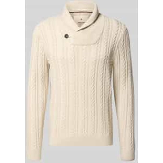 JACK&JONES - JPRBLUSEAN KNIT CABLE SHAWL NECK - Heren - Gebreide truien