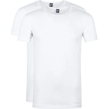 Alan Red Ottawa T-shirt Stretch Wit (2Pack) - Maat XXL - Heren - Basic T-shirt