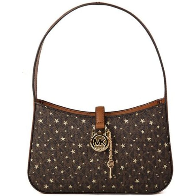 Michael Kors Bruine Stof Handtas