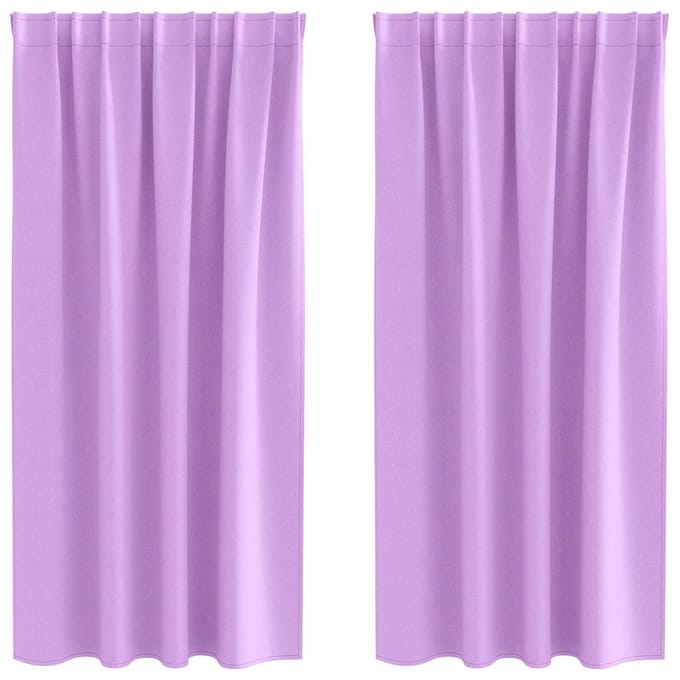 vidaXL - Blackout - Gordijnen - met - Ringen - 2 - st - Paars - 175 - x - 140 - cm - Polyester