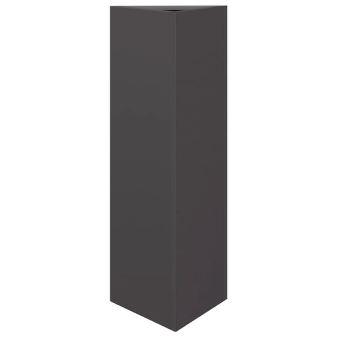 vidaXL - Plantenbak - driehoek - 30x26x75 - cm - staal - zwart