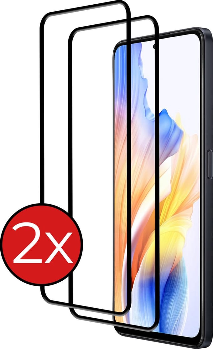 Screenprotector - 2 Stuks - Geschikt voor OPPO A98 - Full Cover - Beschermglas - Gehard Glas - Tempered Glass - Screen Protector