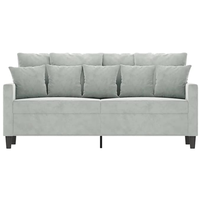 Vidaxl Bank 2-Persoons, Lichtgrijs, 140 Cm, Bekleed met Fluweel