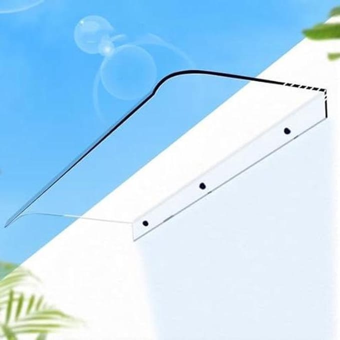 Deurluifel Polycarbonaat - Regendak Luifel - Entree Beschermen - Zelfreinigend - 40 x 60 cm - Transparant
