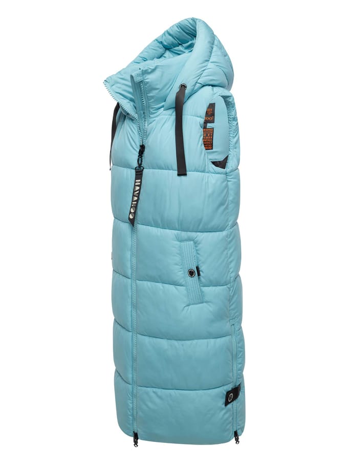 Navahoo dames lange bodywarmer Schnuffelchen – Warm & Stijlvol met Capuchon