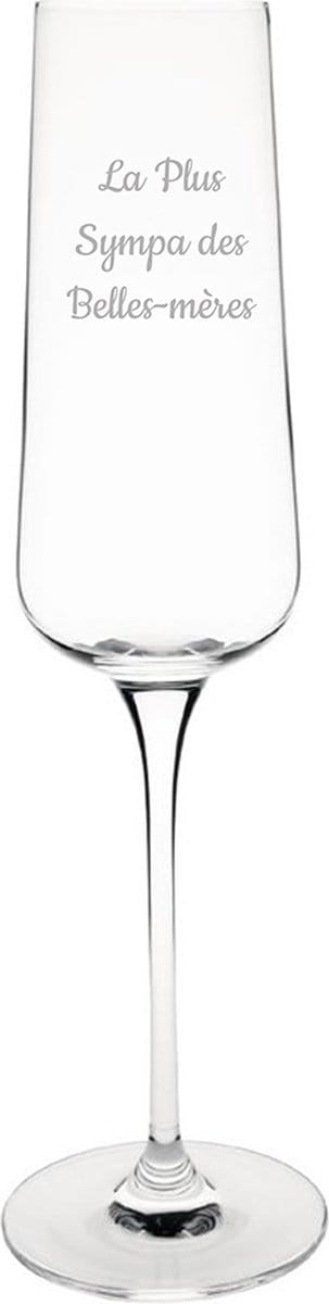Champagneglas gegraveerd - 27cl - La Plus Sympa des Belles-mères