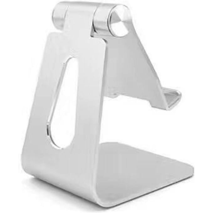 Support de tablette en alliage d'aluminium, léger et argenté, pour téléphone portable white
