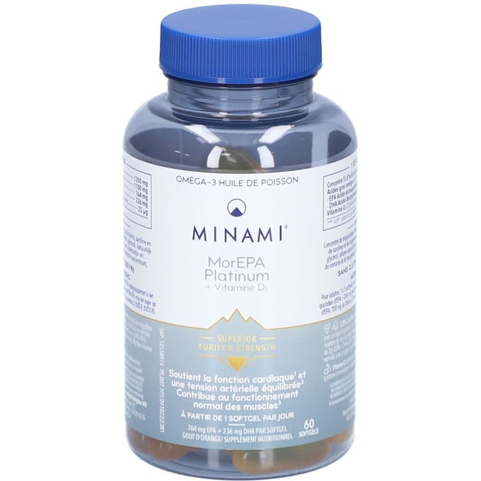 Minami MorEPA Platinum + Vitamine D3 60 Zachte capsules