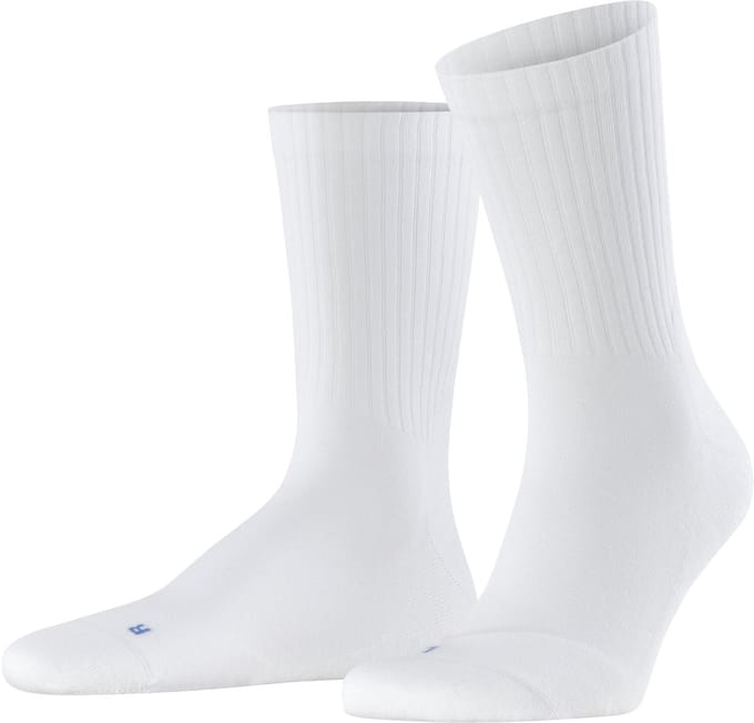 FALKE Run Rib Crew lichte padding katoen functioneel materiaal Sokken unisex wit - maat 37-38