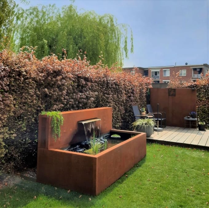 Estani Cortenstaal Vijver 2000 x 500 mm Geroba