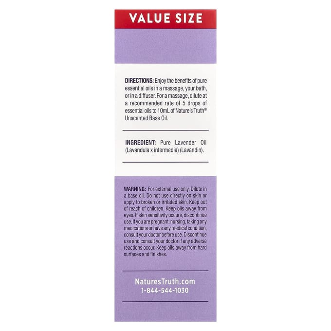 Nature'S Truth, Pure Essential Oil, Rejuvenating Lavender, 59 Ml (2 Fl Oz)