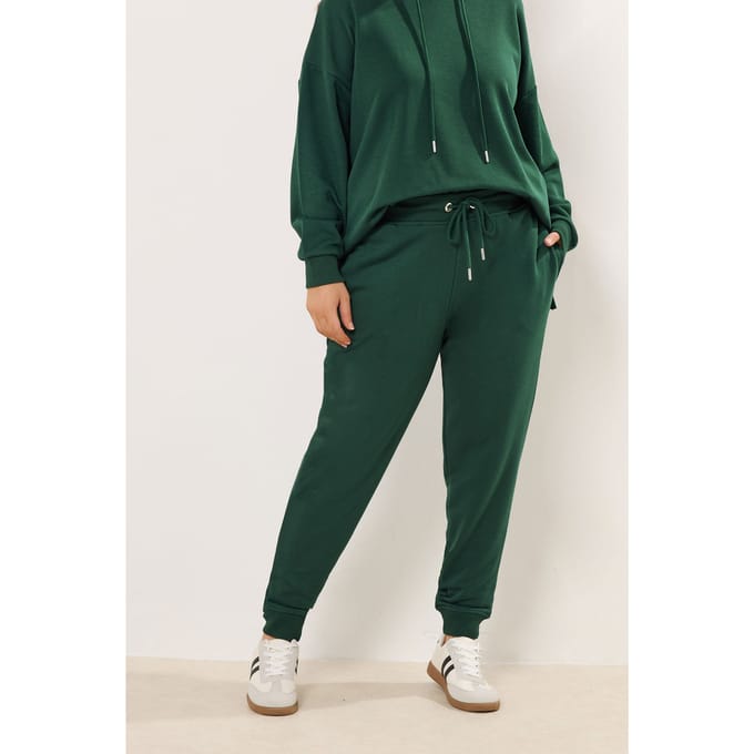 Yours Groene Joggingbroek Met Strik En Omslag Size 44