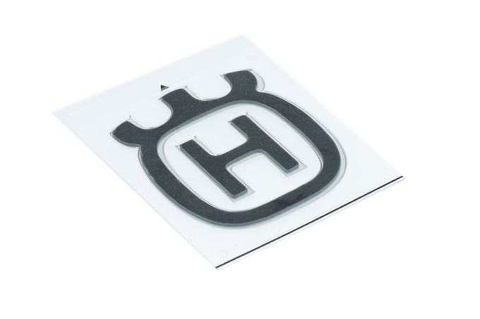 Husqvarna logo aluminium sticker 7x6 cm
