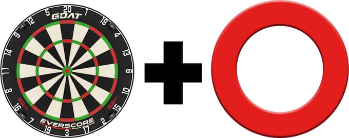 D&More GOAT dartbord + Surround set ROOD 1